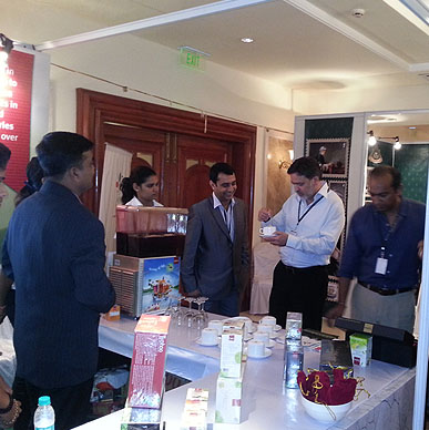 Typhoo gets tested by Nadeem Ahmed of Global Tea amd Karan Paul of Apeejay Tea Group - India International Tea Convention 2012, Goa